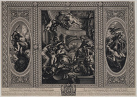 KG 17618
<br/>
Apotheose van koning James I
<br/>
<em>Gribelin, Simon (1661-1733)</em>